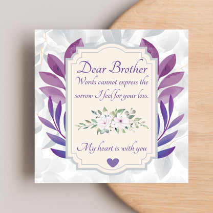 Sorry for Your Loss Card for Sister, For Brother, Bereavement Card, Sympathy Card, Card for Loss, Condolences Card