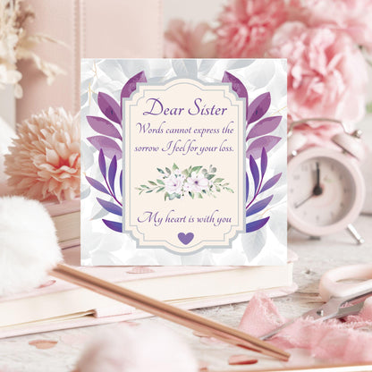 Sorry for Your Loss Card for Sister, For Brother, Bereavement Card, Sympathy Card, Card for Loss, Condolences Card