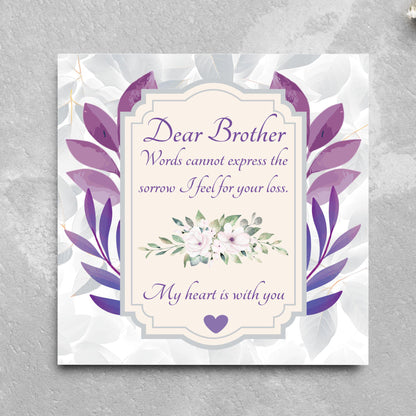 Sorry for Your Loss Card for Sister, For Brother, Bereavement Card, Sympathy Card, Card for Loss, Condolences Card
