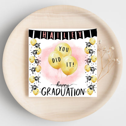Personalised Graduation Congratulation Card, Well Done Card, Customised Well Done Card, Well Done Card from Mum, Well done Uncle, University