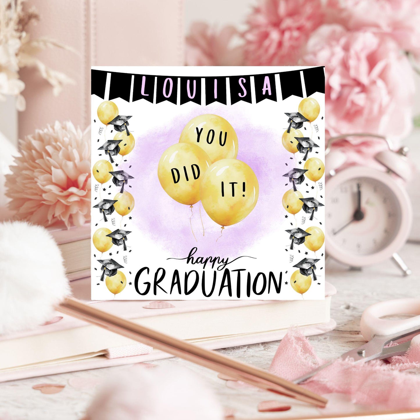 Personalised Graduation Congratulation Card, Well Done Card, Customised Well Done Card, Well Done Card from Mum, Well done Uncle, University