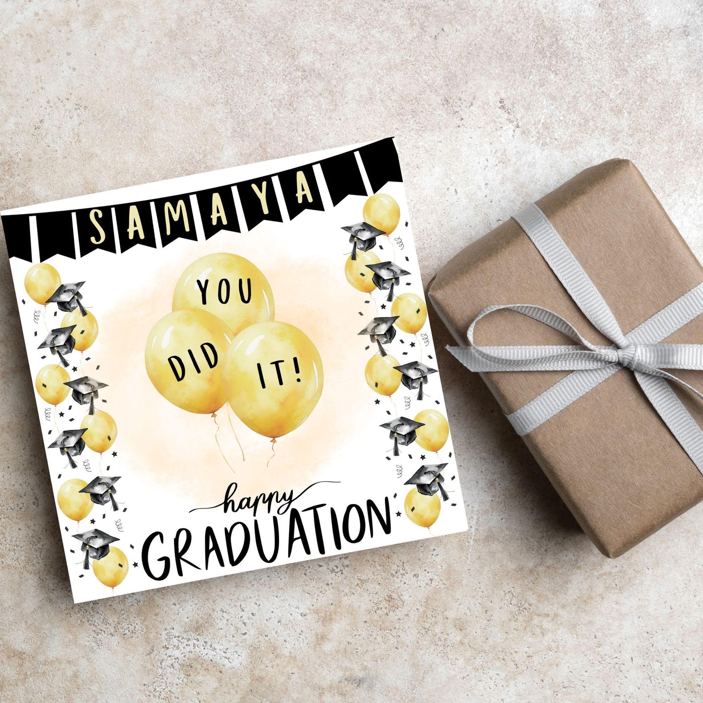 Personalised Graduation Congratulation Card, Well Done Card, Customised Well Done Card, Well Done Card from Mum, Well done Uncle, University
