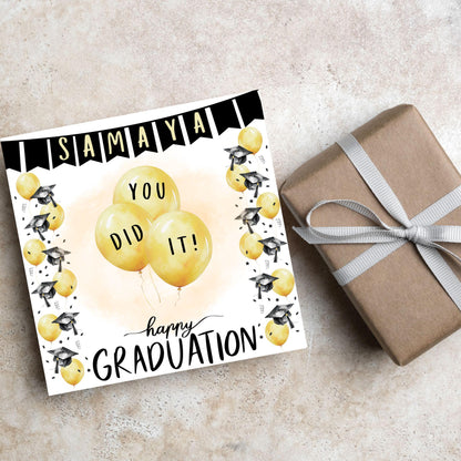 Personalised Graduation Congratulation Card, Well Done Card, Customised Well Done Card, Well Done Card from Mum, Well done Uncle, University