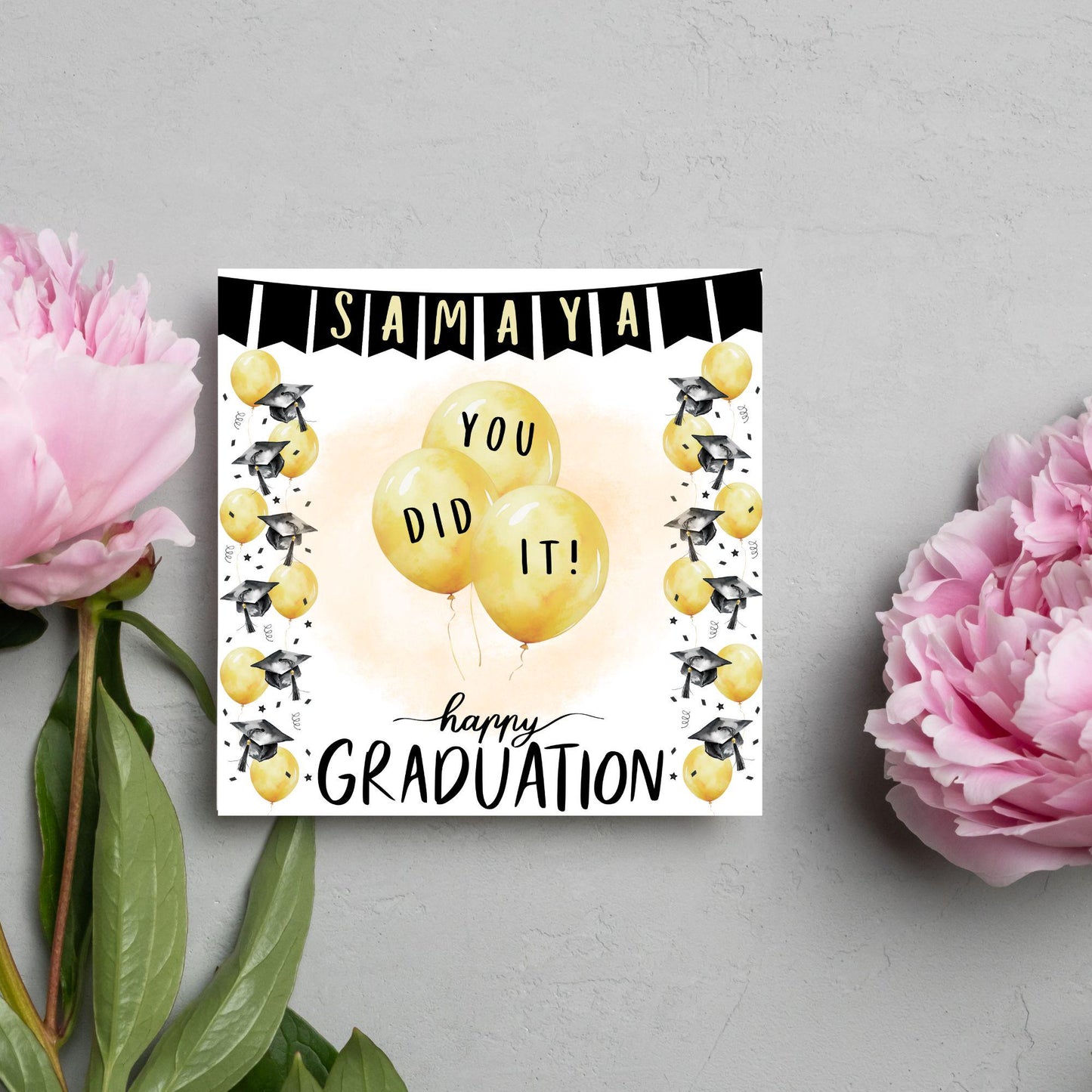 Personalised Graduation Congratulation Card, Well Done Card, Customised Well Done Card, Well Done Card from Mum, Well done Uncle, University