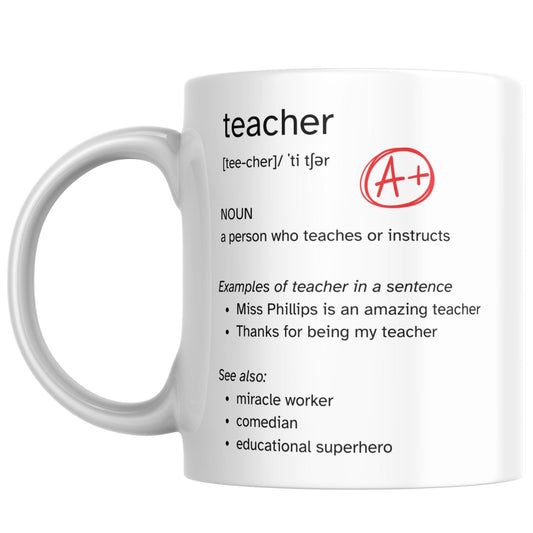 Personalised Thank You Teacher Mug, Gift for Teacher, End of Year, Teaching Mug, Retirement Gift