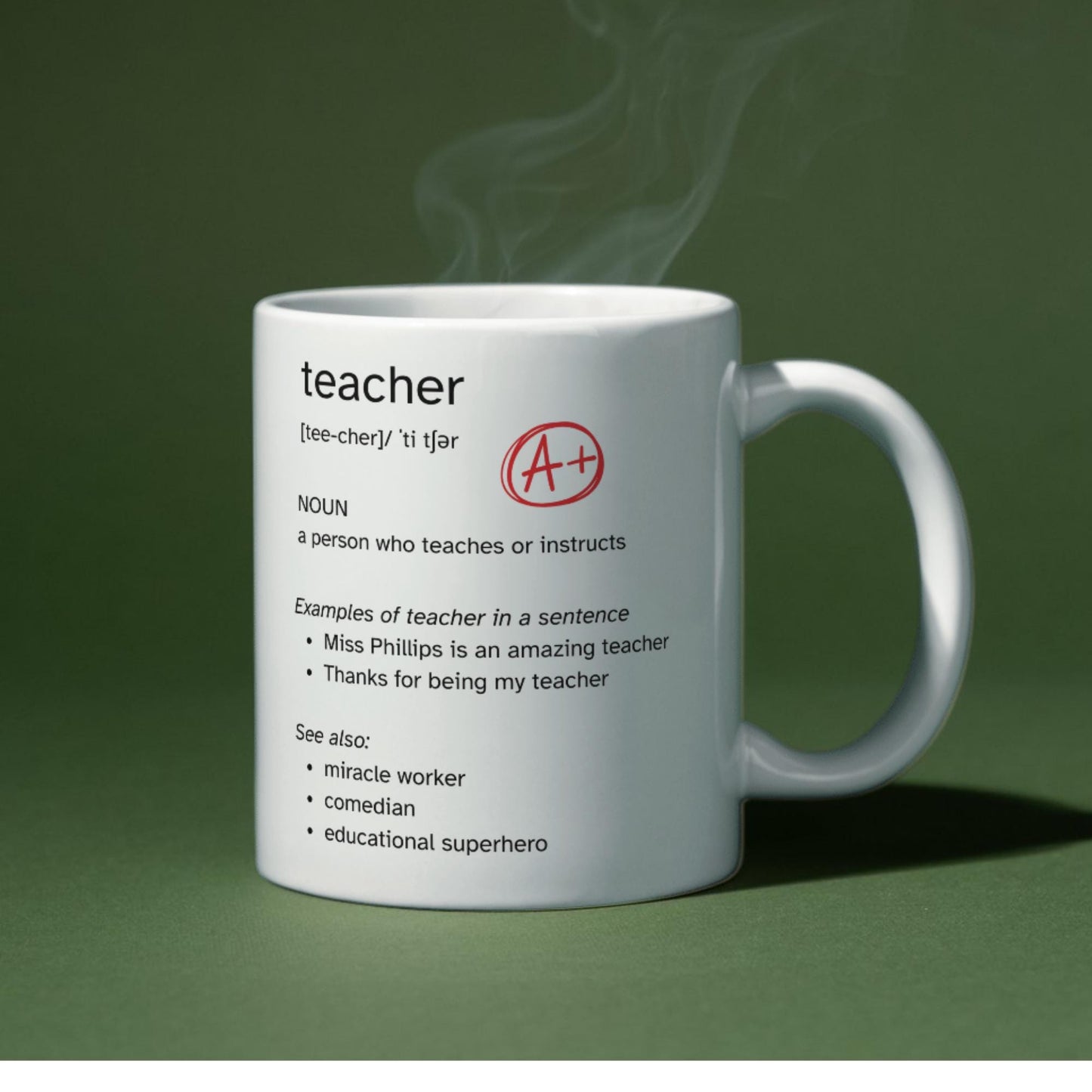 Personalised Thank You Teacher Mug, Gift for Teacher, End of Year, Teaching Mug, Retirement Gift