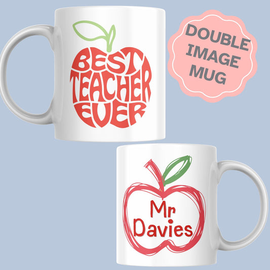 Personalised Thank You Teacher Mug, Gift for Teacher, End of Year, Teaching Mug, Retirement Gift