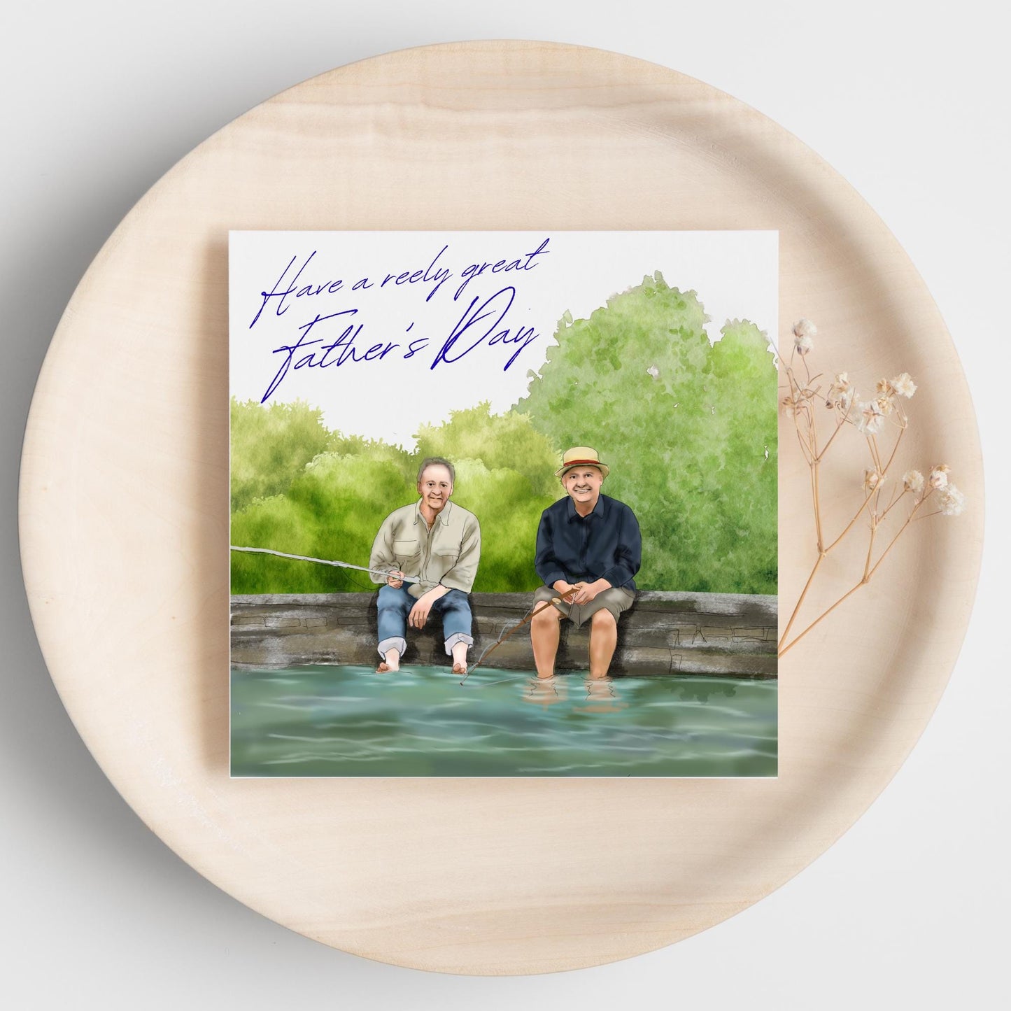 Mortimer and Whitehouse Gone Fishing Father's Day Card, Card for Dad, Bob Mortimer, Paul Whitehouse, Fishing