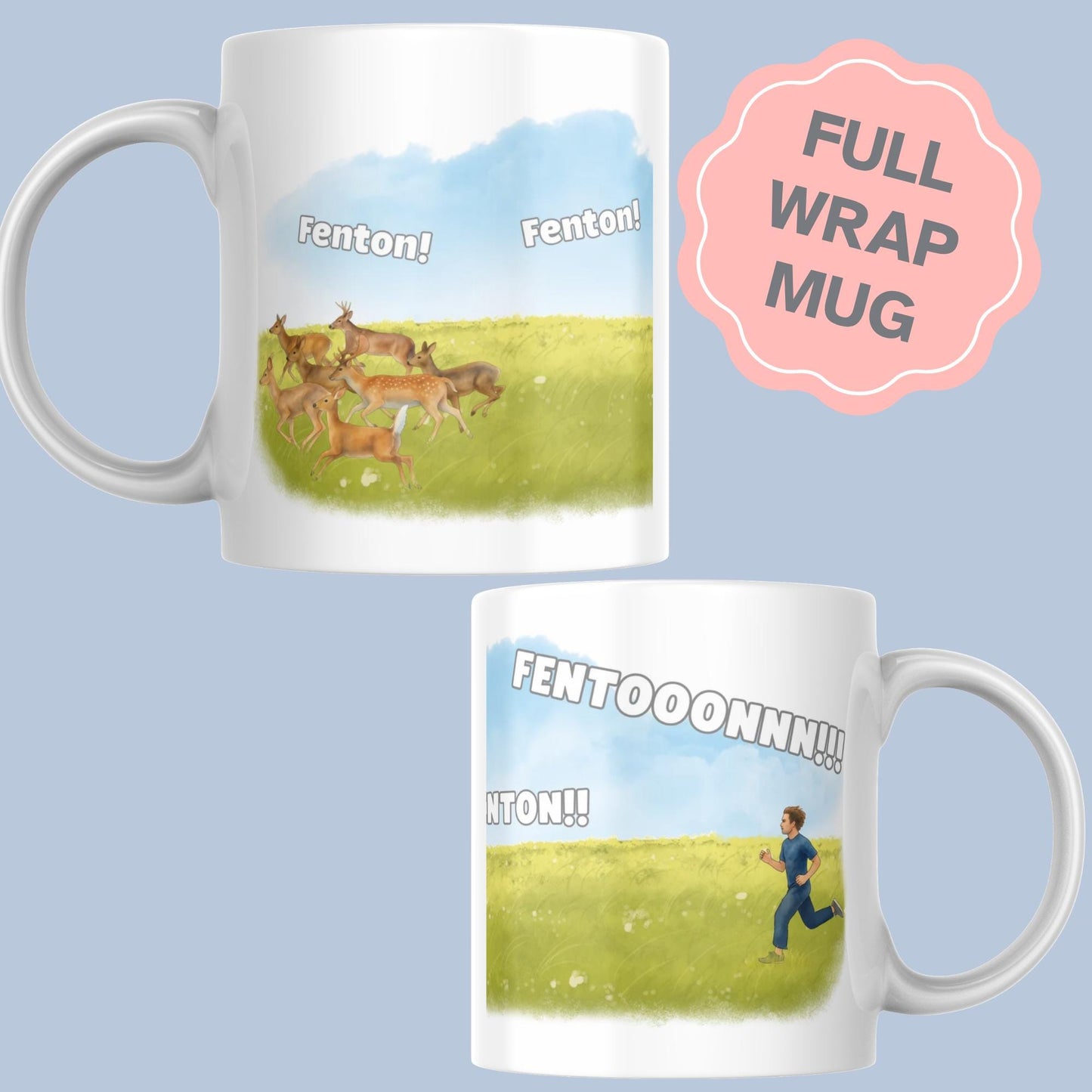 Fenton Meme Mug, Dog Walker Funny Birthday Gift - Multi Colour Options