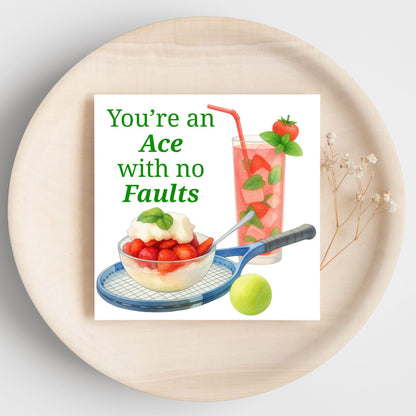 Tennis Card, Ace Birthday Card, Tennis Congratulations Card, Tennis Love Card, Tennis Pun Any Occasion Card, Sports Congrats, Wimbledon