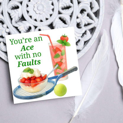 Tennis Card, Ace Birthday Card, Tennis Congratulations Card, Tennis Love Card, Tennis Pun Any Occasion Card, Sports Congrats, Wimbledon