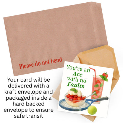 Tennis Card, Ace Birthday Card, Tennis Congratulations Card, Tennis Love Card, Tennis Pun Any Occasion Card, Sports Congrats, Wimbledon