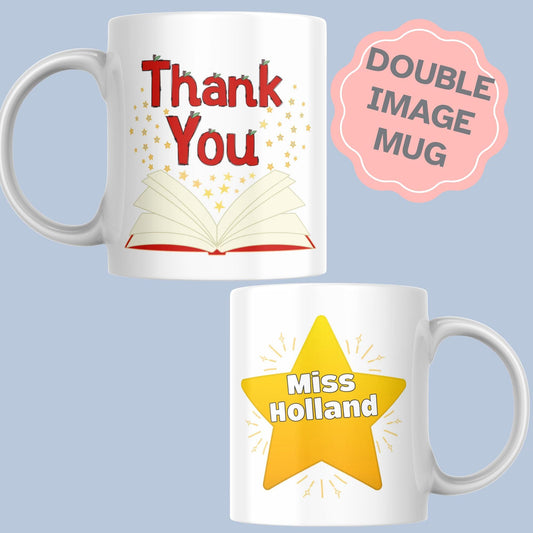 Personalised Thank You Teacher Mug, Gift for Teacher, End of Year, Teaching Mug, Retirement Gift