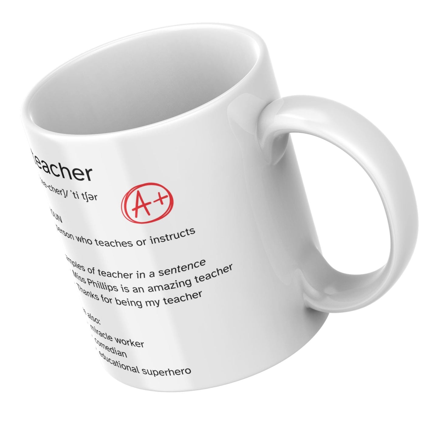 Personalised Thank You Teacher Mug, Gift for Teacher, End of Year, Teaching Mug, Retirement Gift