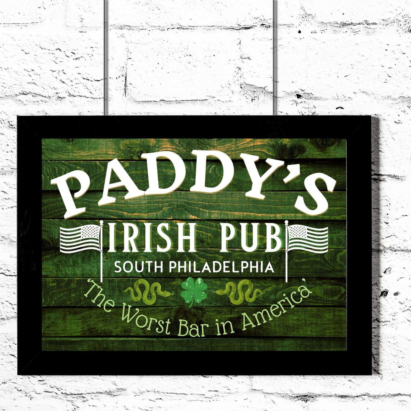 Paddys Pub Bar Sign Design A4 Print, High Quality Wall Art, Bar Wall Art, Home Bar Sign Always Sunny In Philadelphia Poster