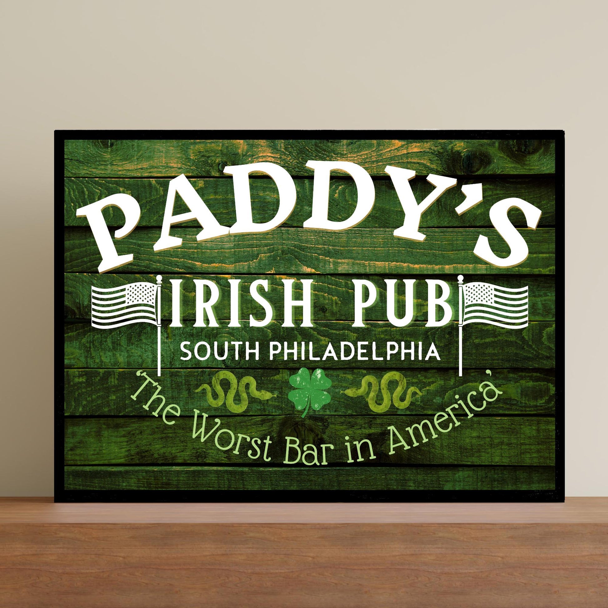 Paddys Pub Bar Sign Design A4 Print, High Quality Wall Art, Bar Wall Art, Home Bar Sign Always Sunny In Philadelphia Poster