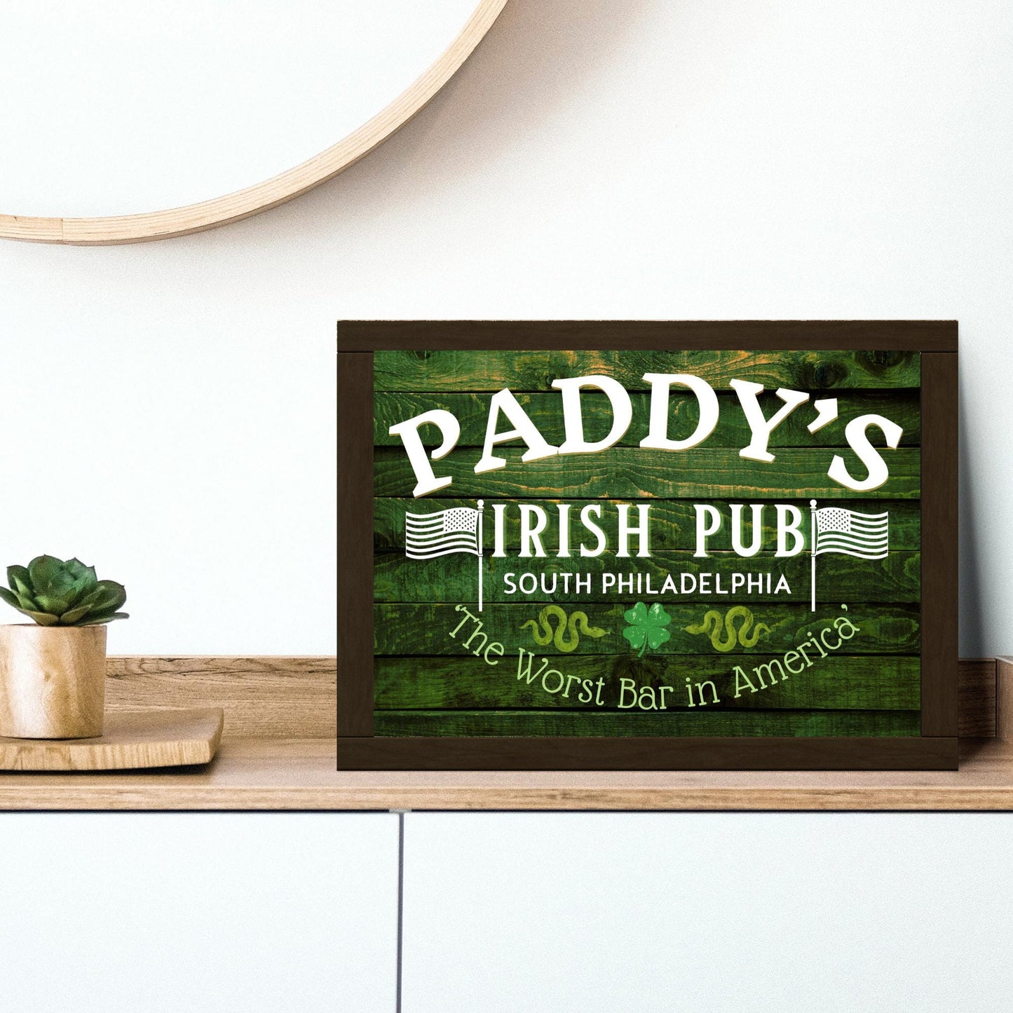 Paddys Pub Bar Sign Design A4 Print, High Quality Wall Art, Bar Wall Art, Home Bar Sign Always Sunny In Philadelphia Poster