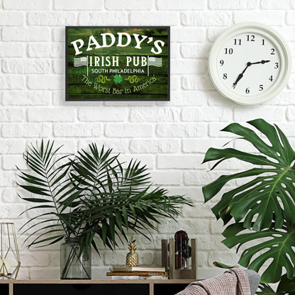 Paddys Pub Bar Sign Design A4 Print, High Quality Wall Art, Bar Wall Art, Home Bar Sign Always Sunny In Philadelphia Poster
