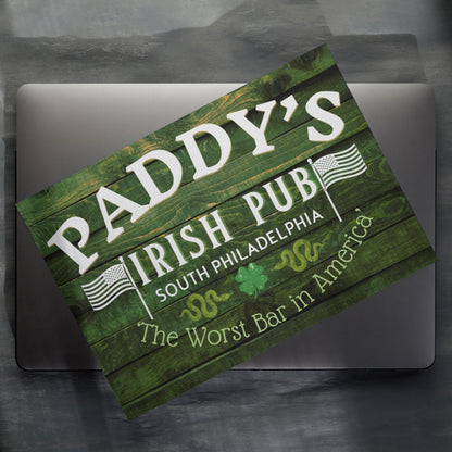 Paddys Pub Bar Sign Design A4 Print, High Quality Wall Art, Bar Wall Art, Home Bar Sign Always Sunny In Philadelphia Poster
