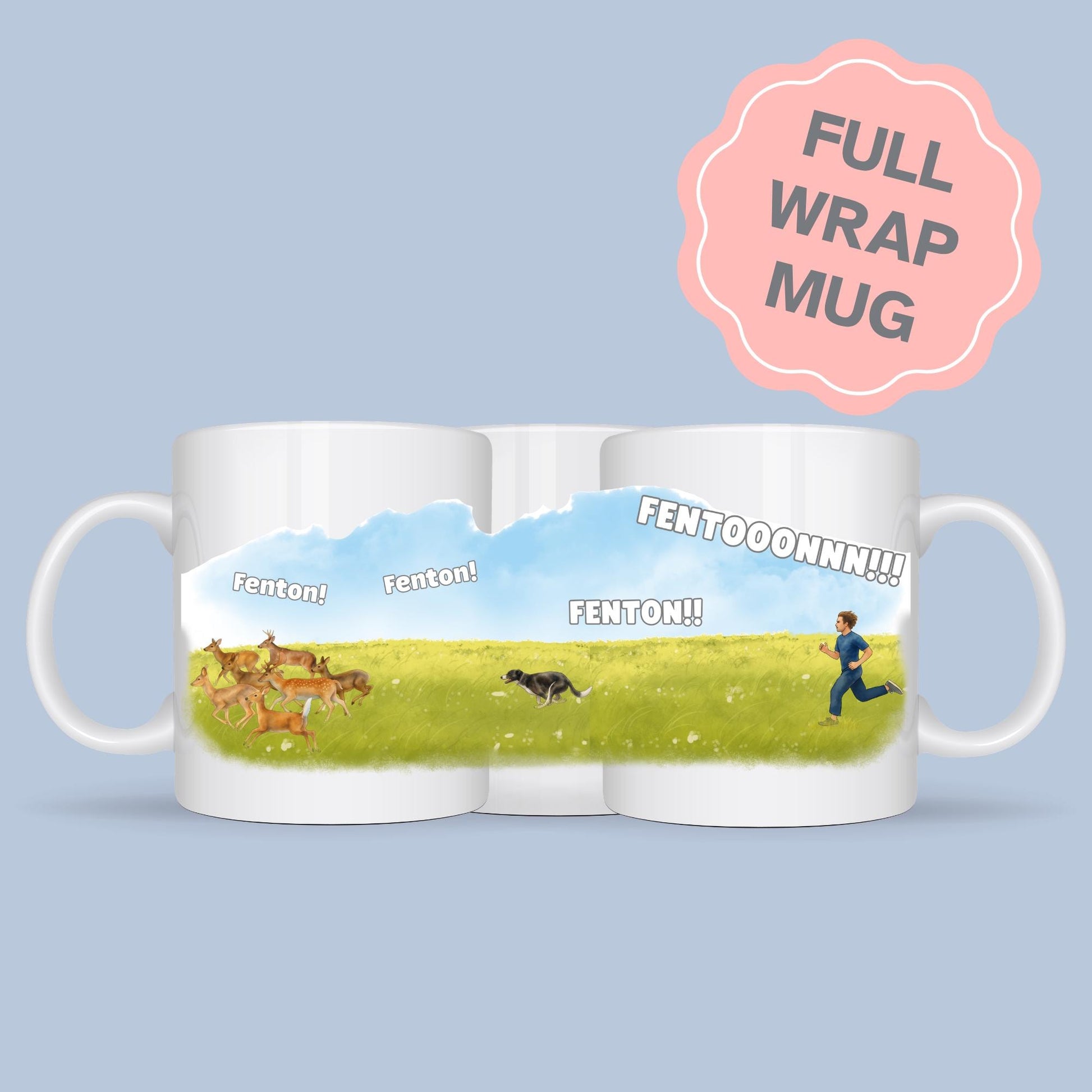 Fenton Meme Mug, Dog Walker Funny Birthday Gift - Multi Colour Options