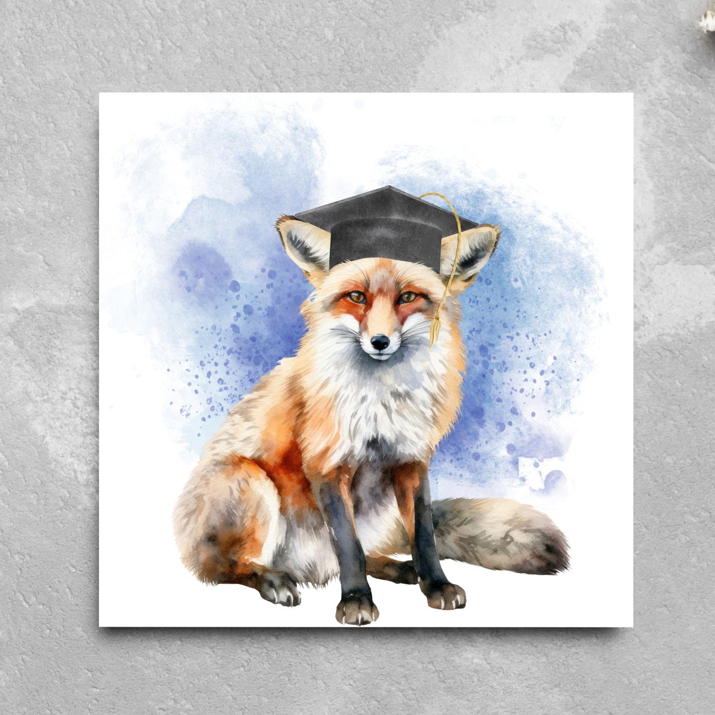 Graduation Card, Lucky the Fox Congratulations Card for University Graduates, Card for Him, Card for Her, Fox Lover, Choice of Colours