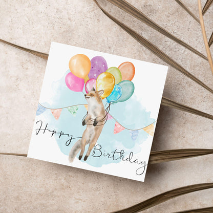 Fox Birthday Card, Cute Card for Fox Lovers, British Wildlife, Watercolour Fox, Birthday Card for Her, For Him