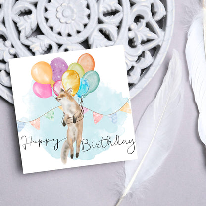 Fox Birthday Card, Cute Card for Fox Lovers, British Wildlife, Watercolour Fox, Birthday Card for Her, For Him