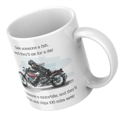 Motorbike Mug, Biker Gift, Biking Design, Motorcycle Mug - Multi Colour Options