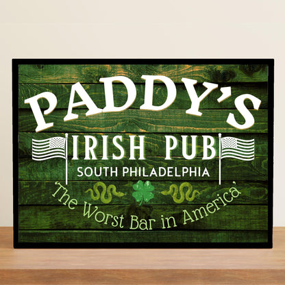 Paddys Pub Bar Sign Design A4 Print, High Quality Wall Art, Bar Wall Art, Home Bar Sign Always Sunny In Philadelphia Poster