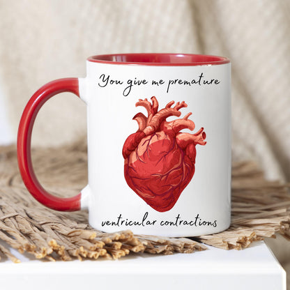 Cute Cardiology Heart Mug for Doctors, Mug for Cardiologist, Anniversary Present for Cardiologist, Doctors Love Mug