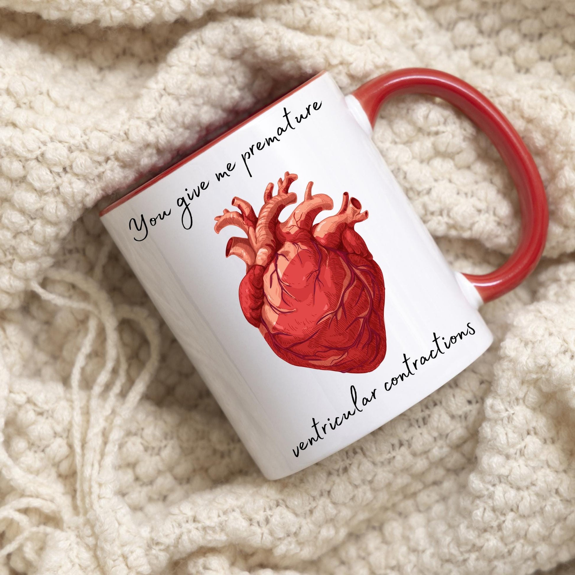 Cute Cardiology Heart Mug for Doctors, Mug for Cardiologist, Anniversary Present for Cardiologist, Doctors Love Mug