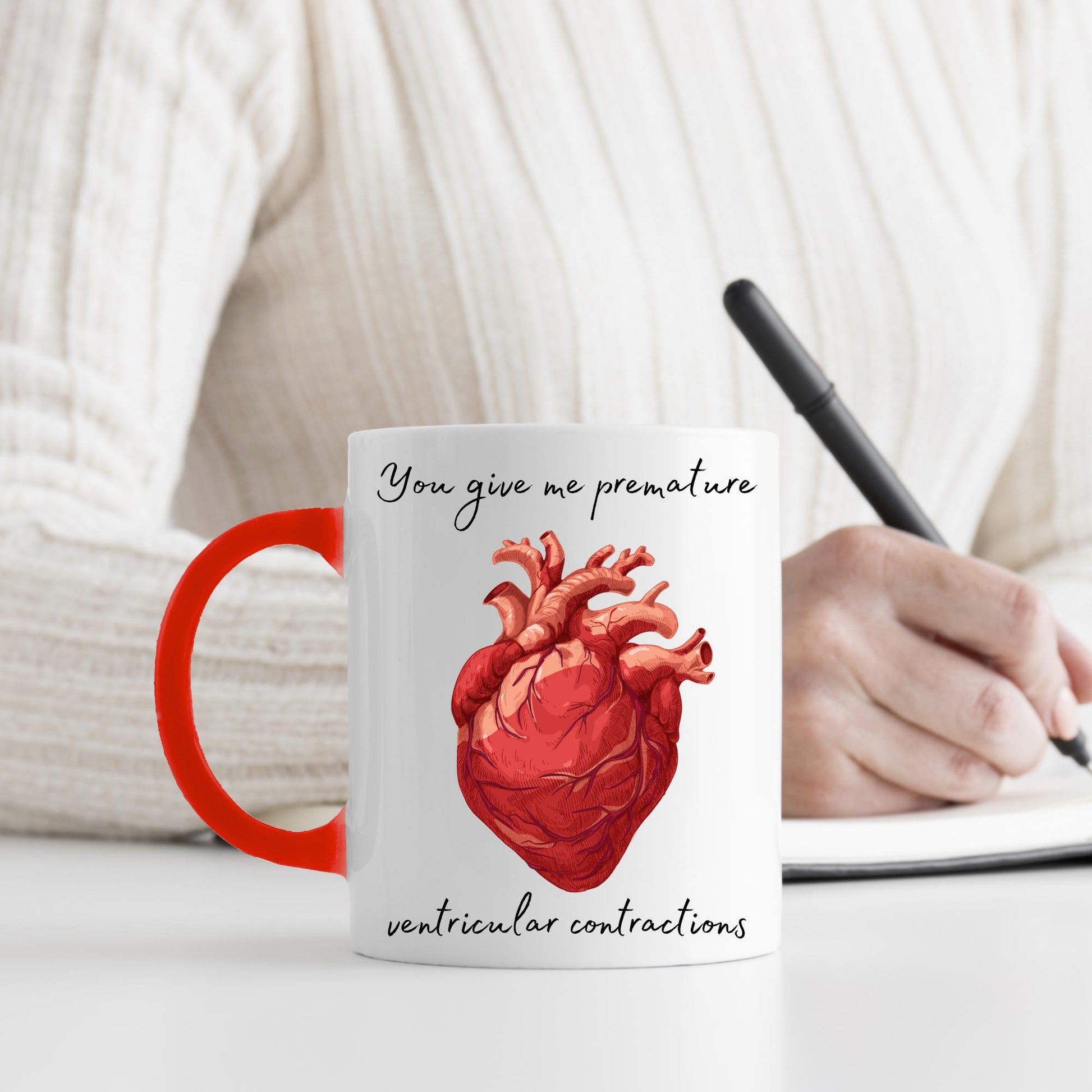 Cute Cardiology Heart Mug for Doctors, Mug for Cardiologist, Anniversary Present for Cardiologist, Doctors Love Mug