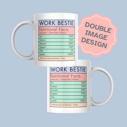 Work BFF Mug, Office Worker Gift, Best Friend Mug - Multi Colour Options