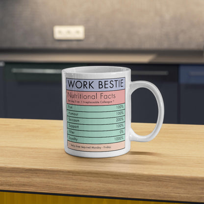 Work BFF Mug, Office Worker Gift, Best Friend Mug - Multi Colour Options