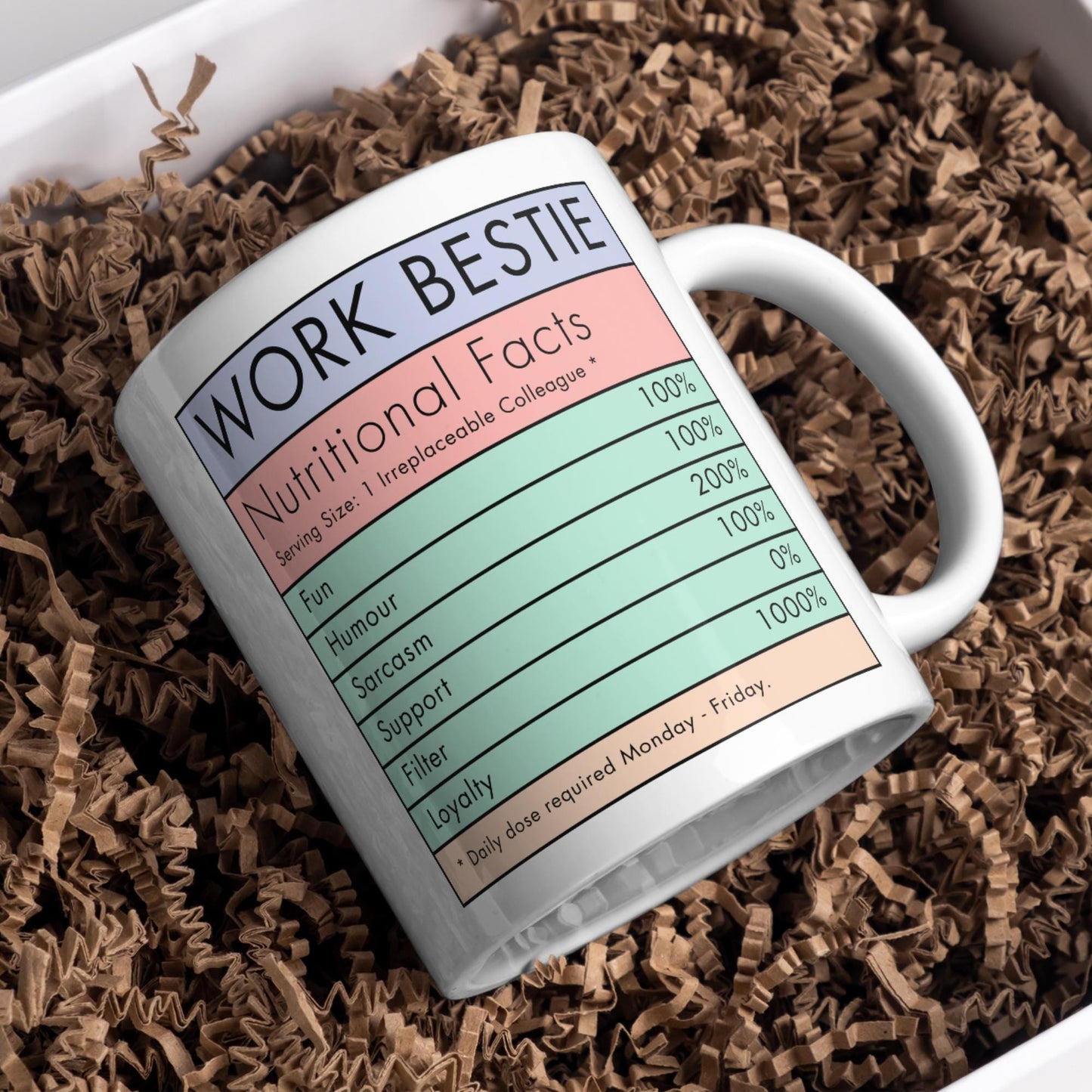 Work BFF Mug, Office Worker Gift, Best Friend Mug - Multi Colour Options