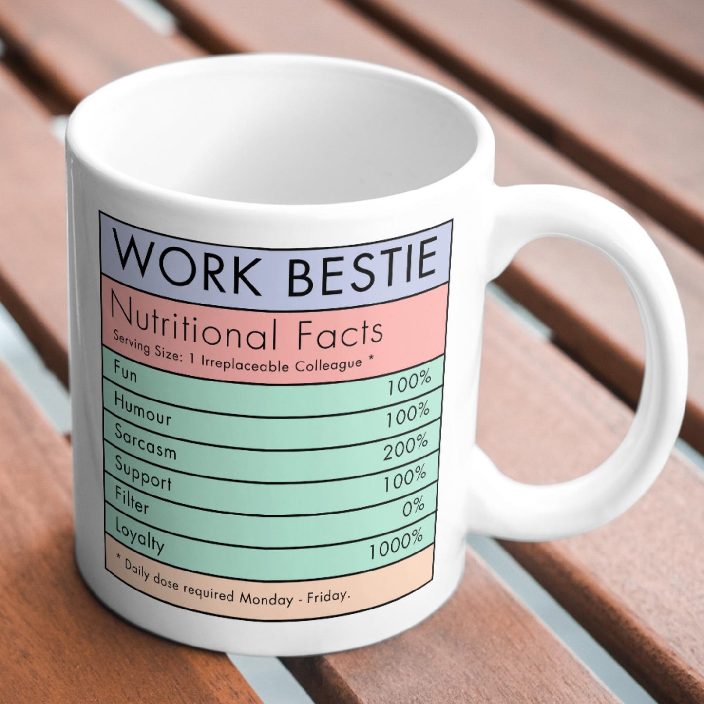 Work BFF Mug, Office Worker Gift, Best Friend Mug - Multi Colour Options