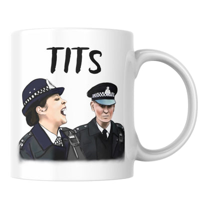 Hot Fuzz Doris Mug, Cornetto trilogy, Hot Fuzz Gift, Funny Movie Mug, Greater Good, Tits - Multi Colour Options