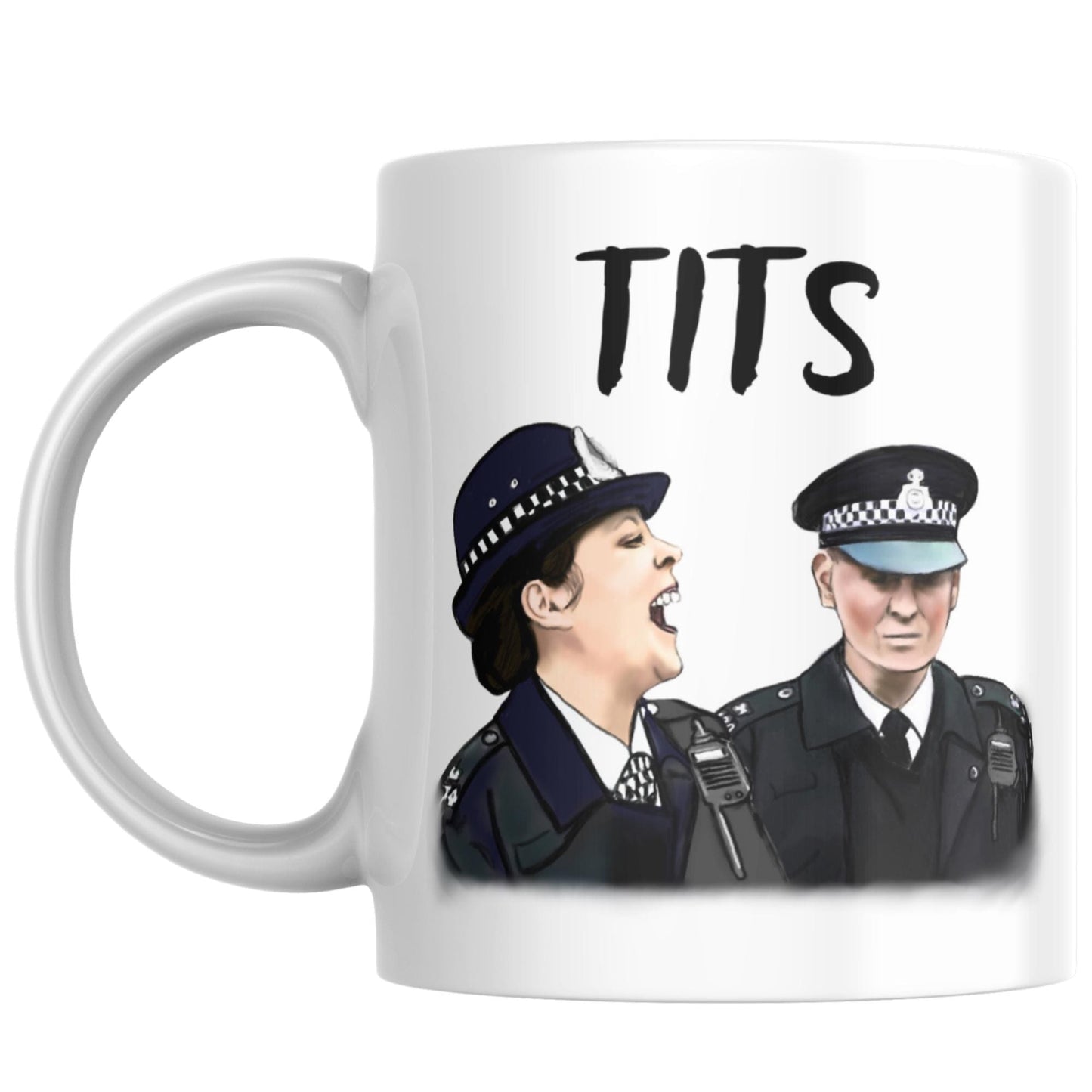 Hot Fuzz Doris Mug, Cornetto trilogy, Hot Fuzz Gift, Funny Movie Mug, Greater Good, Tits - Multi Colour Options