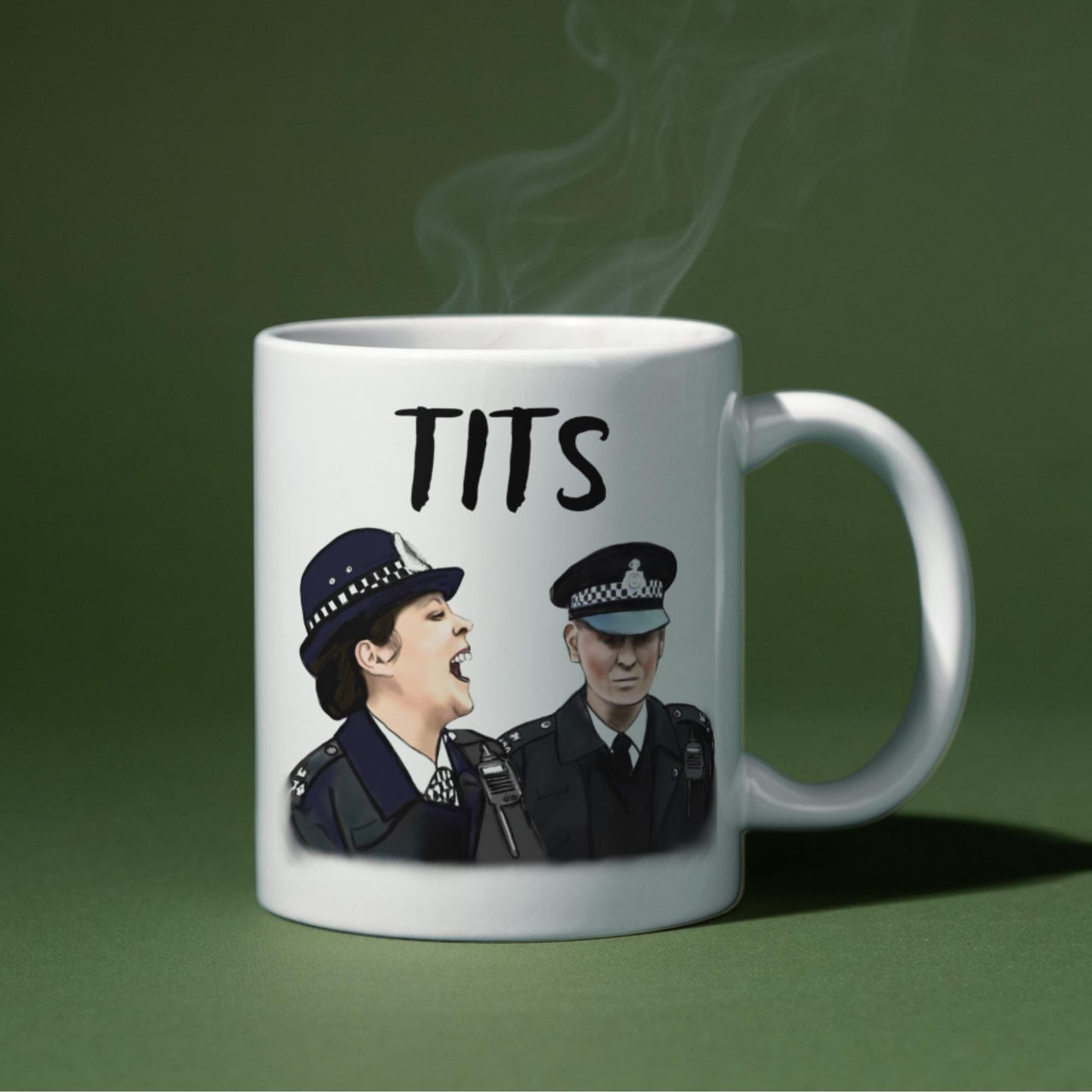 Hot Fuzz Doris Mug, Cornetto trilogy, Hot Fuzz Gift, Funny Movie Mug, Greater Good, Tits - Multi Colour Options