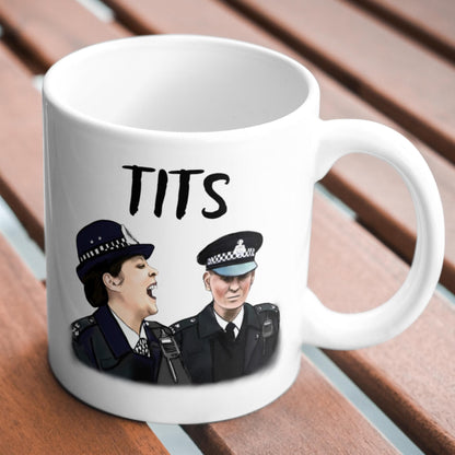 Hot Fuzz Doris Mug, Cornetto trilogy, Hot Fuzz Gift, Funny Movie Mug, Greater Good, Tits - Multi Colour Options