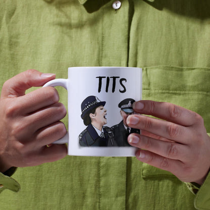 Hot Fuzz Doris Mug, Cornetto trilogy, Hot Fuzz Gift, Funny Movie Mug, Greater Good, Tits - Multi Colour Options