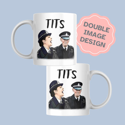 Hot Fuzz Doris Mug, Cornetto trilogy, Hot Fuzz Gift, Funny Movie Mug, Greater Good, Tits - Multi Colour Options