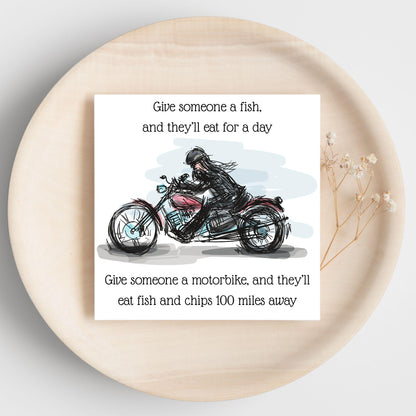 Motorbike Card for Any Occasion, Biker Card, Funny Card, Birthday Card, Any Occasion Card, Blank Card