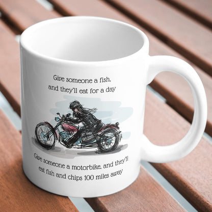 Motorbike Mug, Biker Gift, Biking Design, Motorcycle Mug - Multi Colour Options