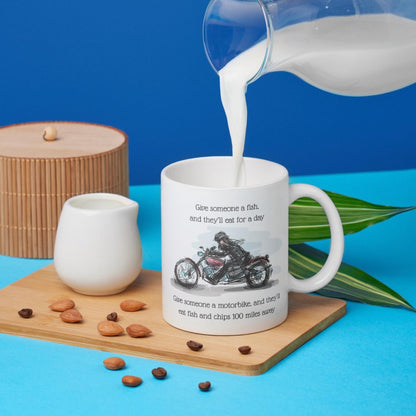 Motorbike Mug, Biker Gift, Biking Design, Motorcycle Mug - Multi Colour Options