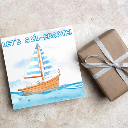 Sailing Birthday Card, For Sailors, Celebration Card, Sail Boat Card, Retirement Card, Sea Themed, Nautical