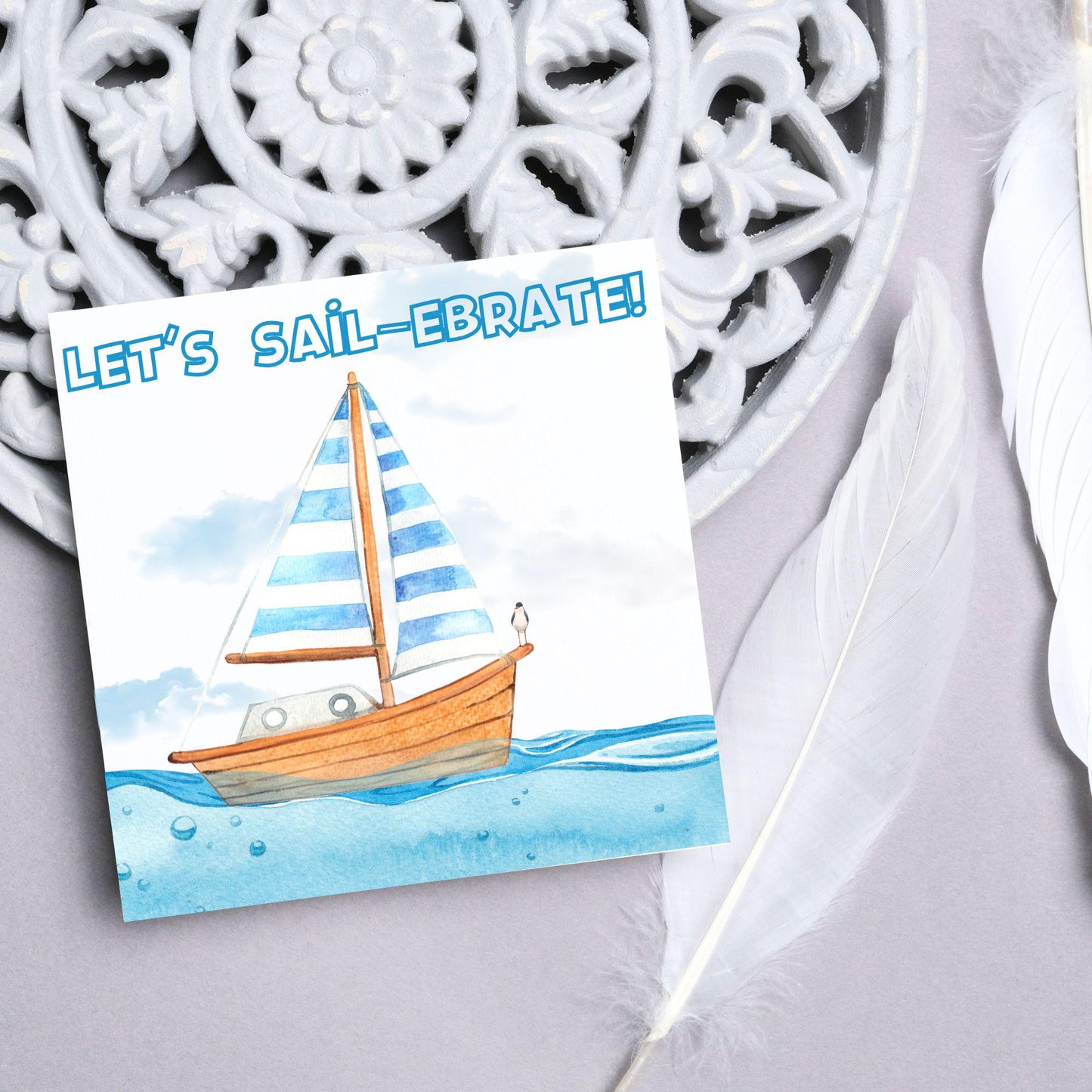 Sailing Birthday Card, For Sailors, Celebration Card, Sail Boat Card, Retirement Card, Sea Themed, Nautical