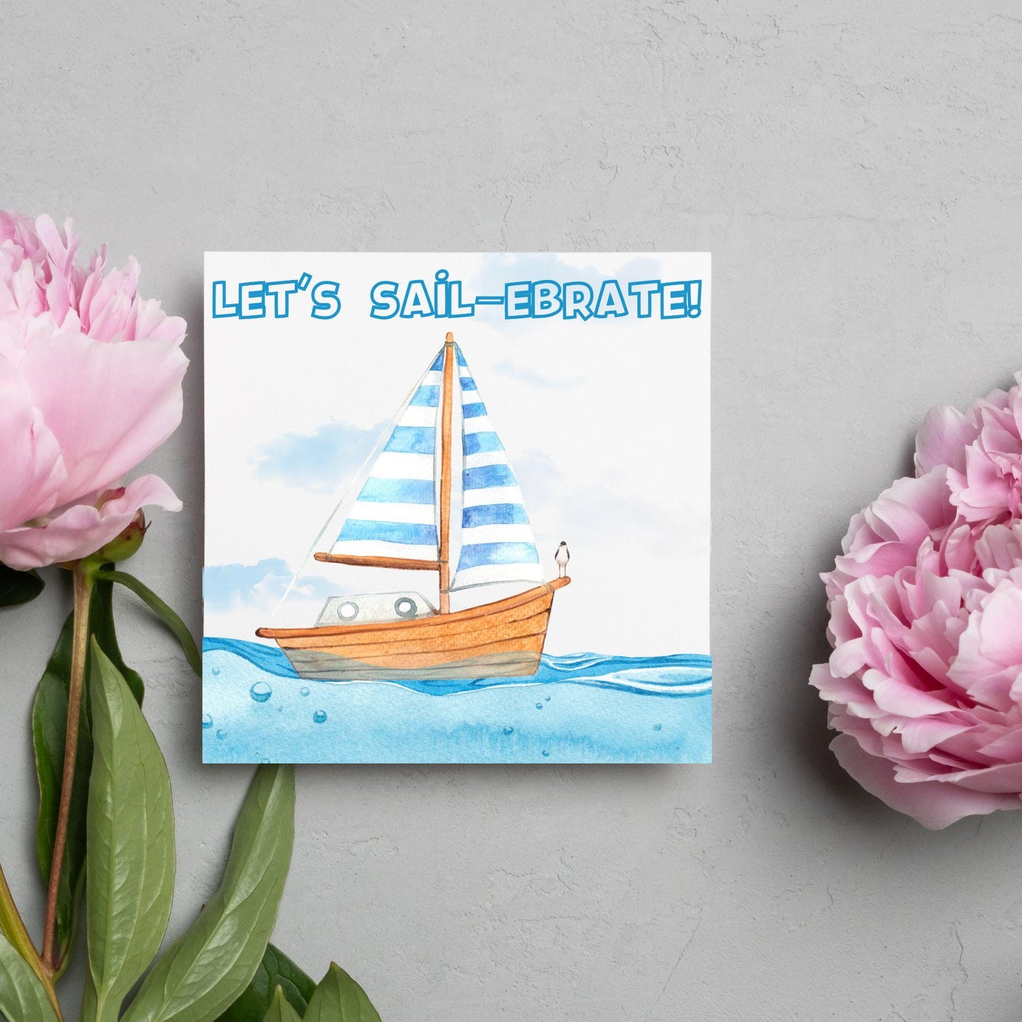 Sailing Birthday Card, For Sailors, Celebration Card, Sail Boat Card, Retirement Card, Sea Themed, Nautical