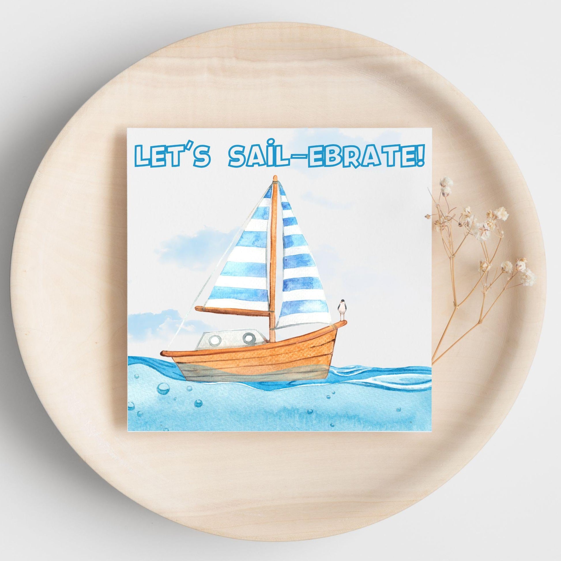 Sailing Birthday Card, For Sailors, Celebration Card, Sail Boat Card, Retirement Card, Sea Themed, Nautical