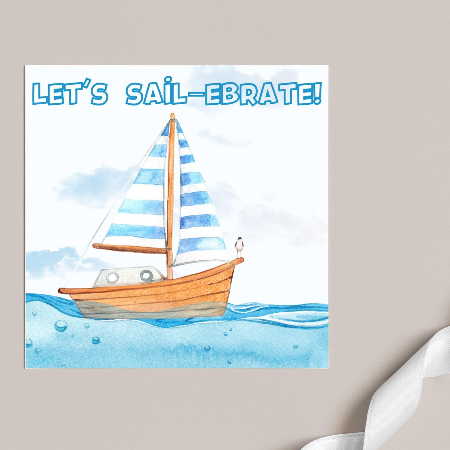 Sailing Birthday Card, For Sailors, Celebration Card, Sail Boat Card, Retirement Card, Sea Themed, Nautical